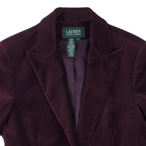 ralph lauren velvet blazer womens